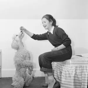 Child star Mandy Miller is pictured here at home on 8th May 1955 Child star Mandy Miller is pictured here at home on 8th May 1955