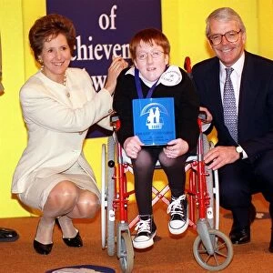 Children of Achievement Awards February 1998 Lucy Macdonald with former prime