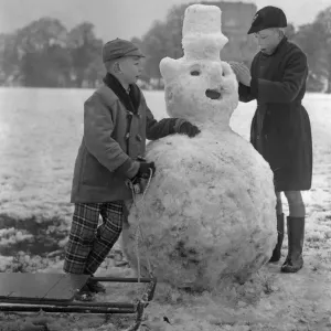Bristol Snowman Print 1961 Bristol Snowman Print 1961