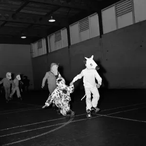 Roller Skating Rats at Court Lodge Primary School Print 1966