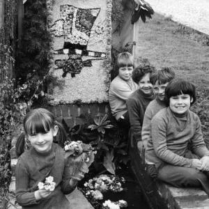 Children decided to say it with flowers'and helped prepare their Children decided to say it with flowers'and helped prepare their