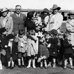 Les enfants évacués de Liverpool vers l'île de Man le 28 juin 1941.