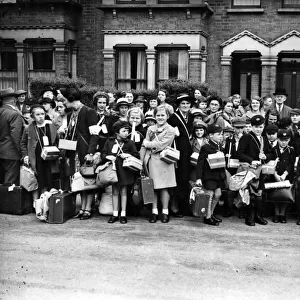 Children evacuated from London during World War II. Circa 1939