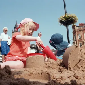 Children at Kids & Co. Nursery Play in Sand, 11th August 1998 Print Children at Kids & Co. Nursery Play in Sand, 11th August 1998 Print