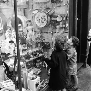 Christmas Toy Shop Window Print, 16th December 1960 Christmas Toy Shop Window Print, 16th December 1960
