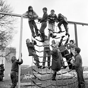 Children playing in the adventure playground at Basildon town centre