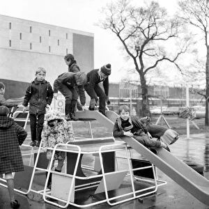 Children playing in the adventure playground at Basildon town centre