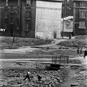 Children playing in the Blackhill area of Glasgow, Scotland. 22nd July 1971