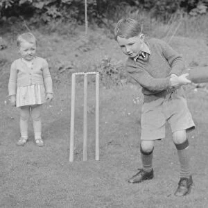 Children playing Cricket 25th May 1955
