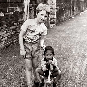 Children Playing - June 1978 Street Scene - Bradford Yorkshire young white