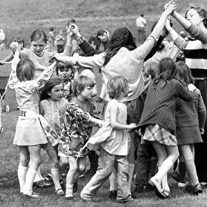 Children playing in the Newcastle West End communities Festival in 1973