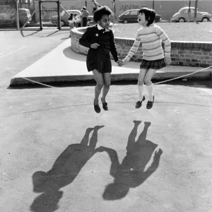 Children playing at Penton Junior School, Islington, North London, 11th March 1971 Children playing at Penton Junior School, Islington, North London, 11th March 1971