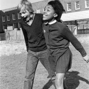 Children playing at Penton Junior School, Islington, North London, 11th March 1971 Children playing at Penton Junior School, Islington, North London, 11th March 1971