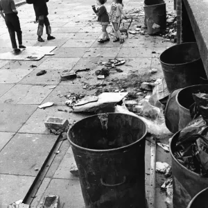 Print of Children Playing in Rubbish, Halewood, Liverpool Print of Children Playing in Rubbish, Halewood, Liverpool