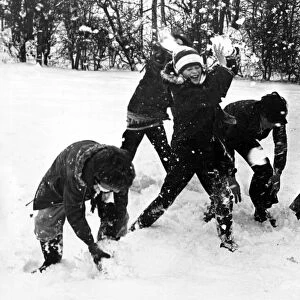Children playing in the snow, Ormesby Bank. 13th February 1978