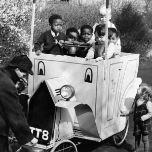 Children at Pype Hayes Hall Receive Electric Car Print, 24th March 1966 Children at Pype Hayes Hall Receive Electric Car Print, 24th March 1966
