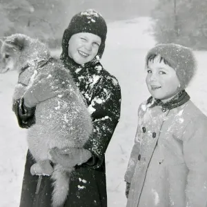 Children sledging in the snow in and around Hadley Wood Children sledging in the snow in and around Hadley Wood