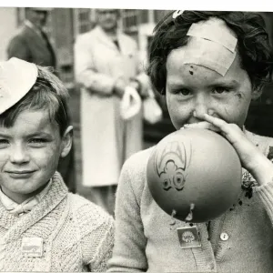 Two Children Taxi Drivers Outing 1963 Print Two Children Taxi Drivers Outing 1963 Print