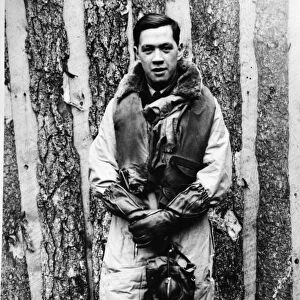 A Chinaman training as an Air gunner in The Royal Airforce. He is un named