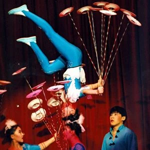 Chinese State Circus performers on stage at the Tyne Theatre in Newcastle