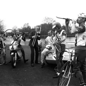 Chris Barber March 1969 Famous band leader and trombon player is a very keen racing