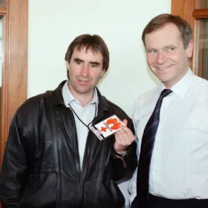 Chris De Burgh and Jeffrey Archer pictured during The Simple Truth