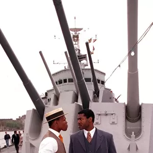 Chris Eubank & Carl Thompson June 1998 At A Press Conference On The Cruiser HMS