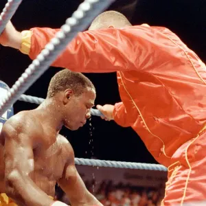 Chris Eubank defends his WBO super-middleweight title against Ron Essett at the Quinta do Chris Eubank defends his WBO super-middleweight title against Ron Essett at the Quinta do
