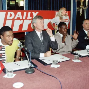 Chris Eubank and Michael Watson at a 1991 Press Conference Print