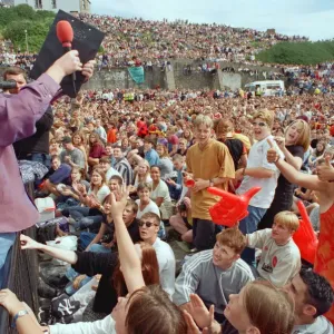 Chris Evans, DJ on Radio One, presents the Radio One Roadshow from Tenby in South Wales Chris Evans, DJ on Radio One, presents the Radio One Roadshow from Tenby in South Wales