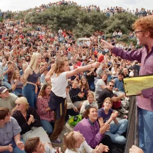 Chris Evans, DJ on Radio One, presents the Radio One Roadshow from Tenby in South Wales Chris Evans, DJ on Radio One, presents the Radio One Roadshow from Tenby in South Wales