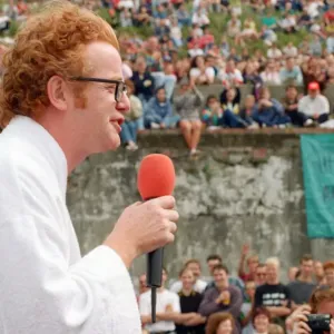 Chris Evans, DJ on Radio One, presents the Radio One Roadshow from Tenby in South Wales Chris Evans, DJ on Radio One, presents the Radio One Roadshow from Tenby in South Wales