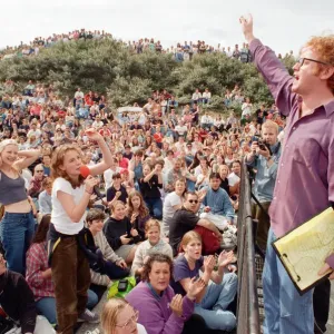 Chris Evans, DJ on Radio One, presents the Radio One Roadshow from Tenby in South Wales Chris Evans, DJ on Radio One, presents the Radio One Roadshow from Tenby in South Wales