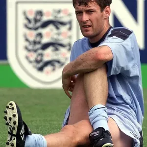 Chris Sutton England Player, takes a break during training session Chris Sutton England Player, takes a break during training session