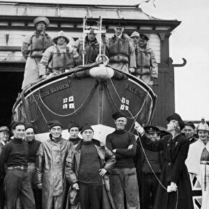 The christening ceremony of the Rhyl lifeboat Gordon Warren by Lady Scarisbrick