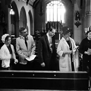 The christening of Jane Fionulla Marion Milligan, child of Spike Milligan
