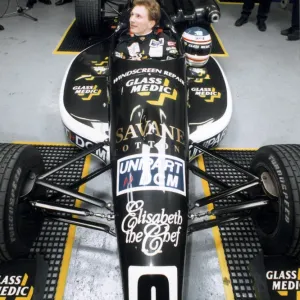 Christian Horner in his car at Silverstone, 14th February 1994 Christian Horner in his car at Silverstone, 14th February 1994
