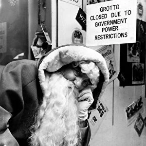 Christmas - A saddened Father Christmas at David Morgans store in Cardiff