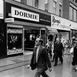 Christmas shoppers on Bold Street, Liverpool, Merseyside. 24th November 1986