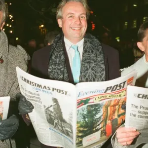 La encendida de luces navideñas de Christopher Biggins en Broad Street Mall, Reading.