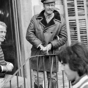 Christopher Plummer on the set of Aces High Christopher Plummer on the set of Aces High