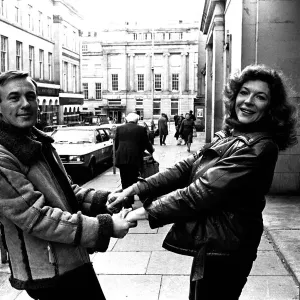Print of Christopher Timothy and Carol Drinkwater at Theatre Royal