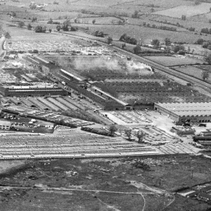 The Chrysler works at Ryton. The pattern of the factory roofs contrasts with that of