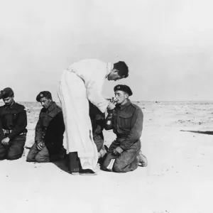 Church Parade in Desert. These troops attend church parade in the Western Desert Church Parade in Desert. These troops attend church parade in the Western Desert