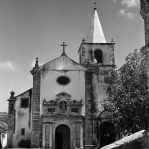 Print of the Church of Santa Maria in Obidos, Portugal
