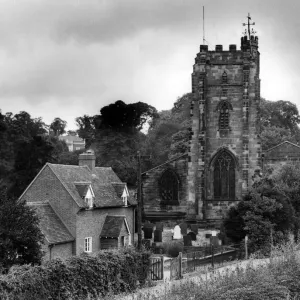 Black and White Print of St Chad's Church, Lichfield
