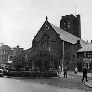 The Church of St Helen is in Church Street, St Helens, Merseyside, 25th August 1958