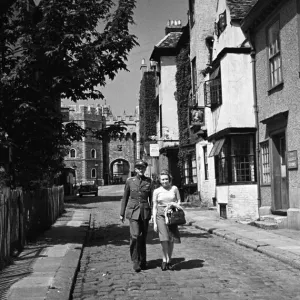 Church Street in Windsor, Berkshire. Circa 1944