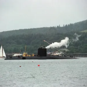 HMS Conqueror Leaves Faslane for the Final Time Print HMS Conqueror Leaves Faslane for the Final Time Print