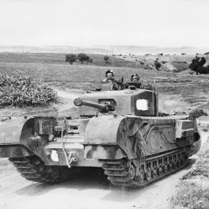 Churchill Tank Print - 4th May 1943, Medjez-el-Bab